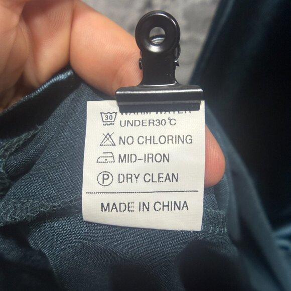 EUC Xxxiticat Dark Green Velour Dress Size XS - Picture 12 of 14